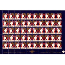 1958 - Danmark -  Julemærker Helark - 3-sidet takket - Ufoldet - Julemænd - 2 forskellige. 